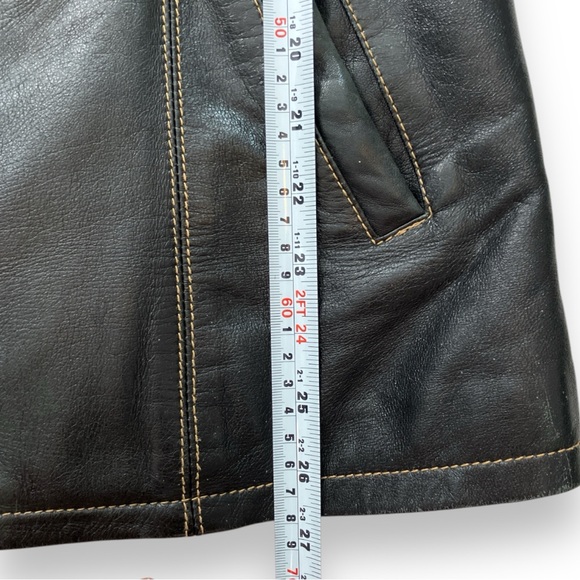 Vintage woman leather jacket with detachable lining XL - Picture 14 of 17